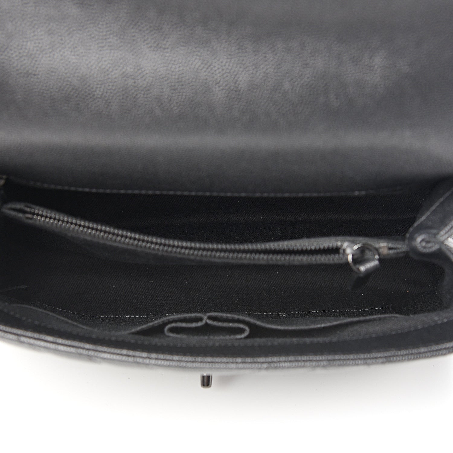 Chanel Caviar Chevron Quilted Small Coco Handle Flap So Black 4 of 9