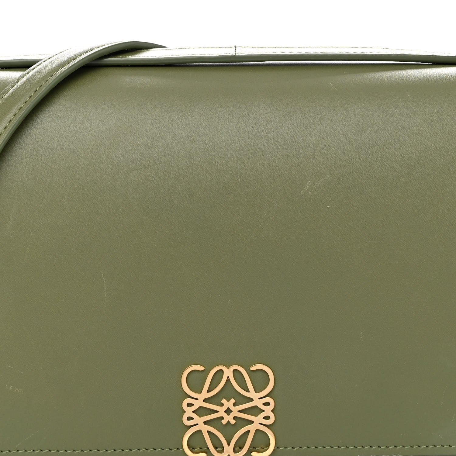 Loewe Silk Calfskin Goya Bag Avocado 8 of 16