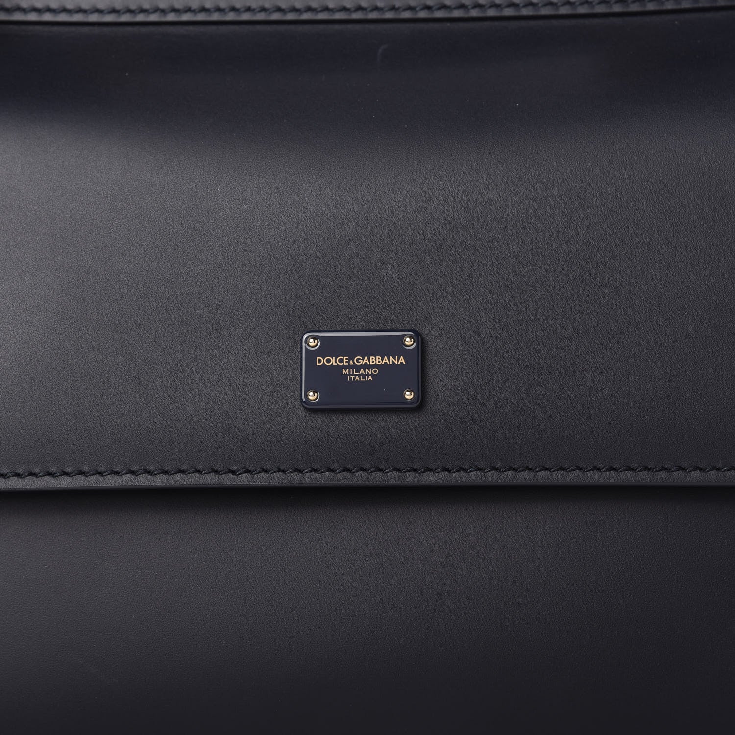 Dolce & Gabbana Vitello Morbido Small Sicily 58 Bag Dark Blue 8 of 9
