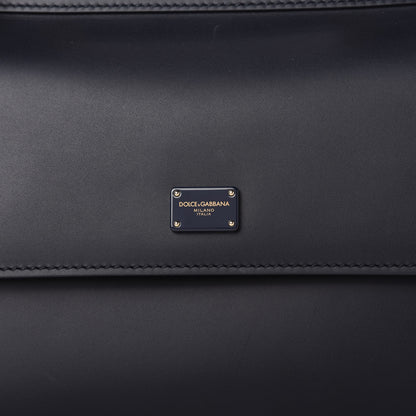 Dolce & Gabbana Vitello Morbido Small Sicily 58 Bag Dark Blue 8 of 9