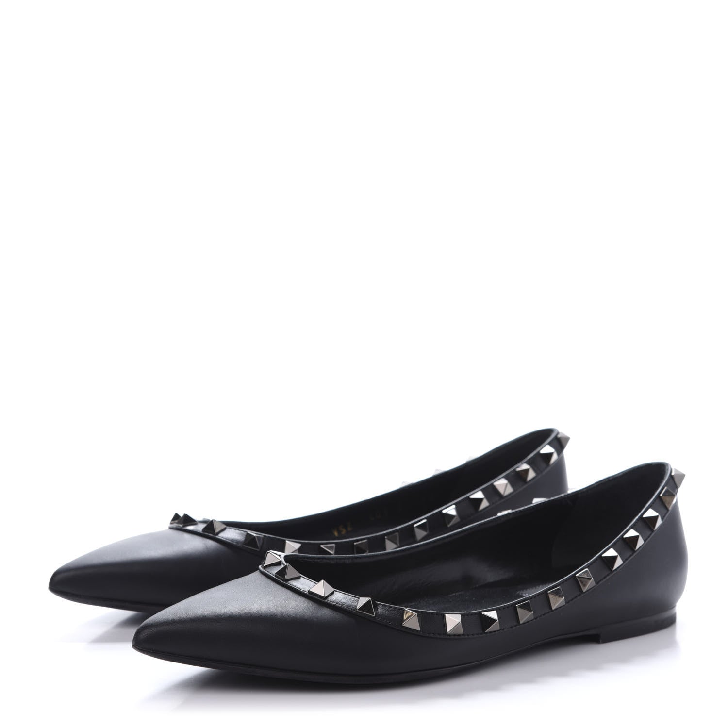 Valentino Garavani Nappa Rockstud Ballerina Flats 38 Black 3 of 9