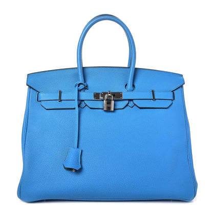 Hermes Togo Verso Birkin 35 Bleu Zanzibar Malachite 1 of 37