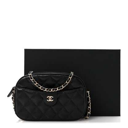Chanel Caviar Quilted Chain Camera Bag Black 12 of 12