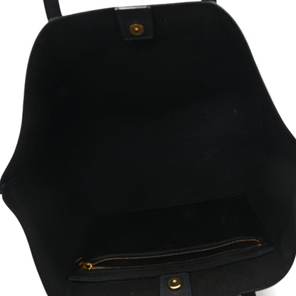 Tom Ford Grained Calfskin Small T Tote Black 5 of 13