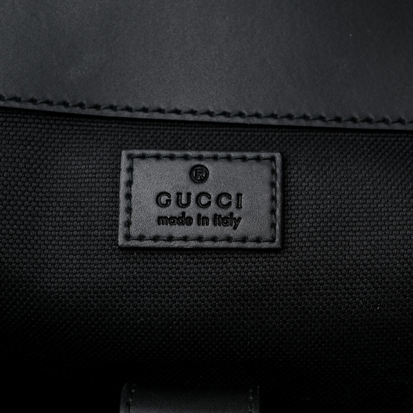 Soft GG Supreme Monogram Calfskin Web Double Buckle Backpack Black