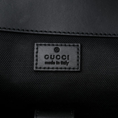 Gucci Soft GG Supreme Monogram Calfskin Web Double Buckle Backpack Black 6 of 19