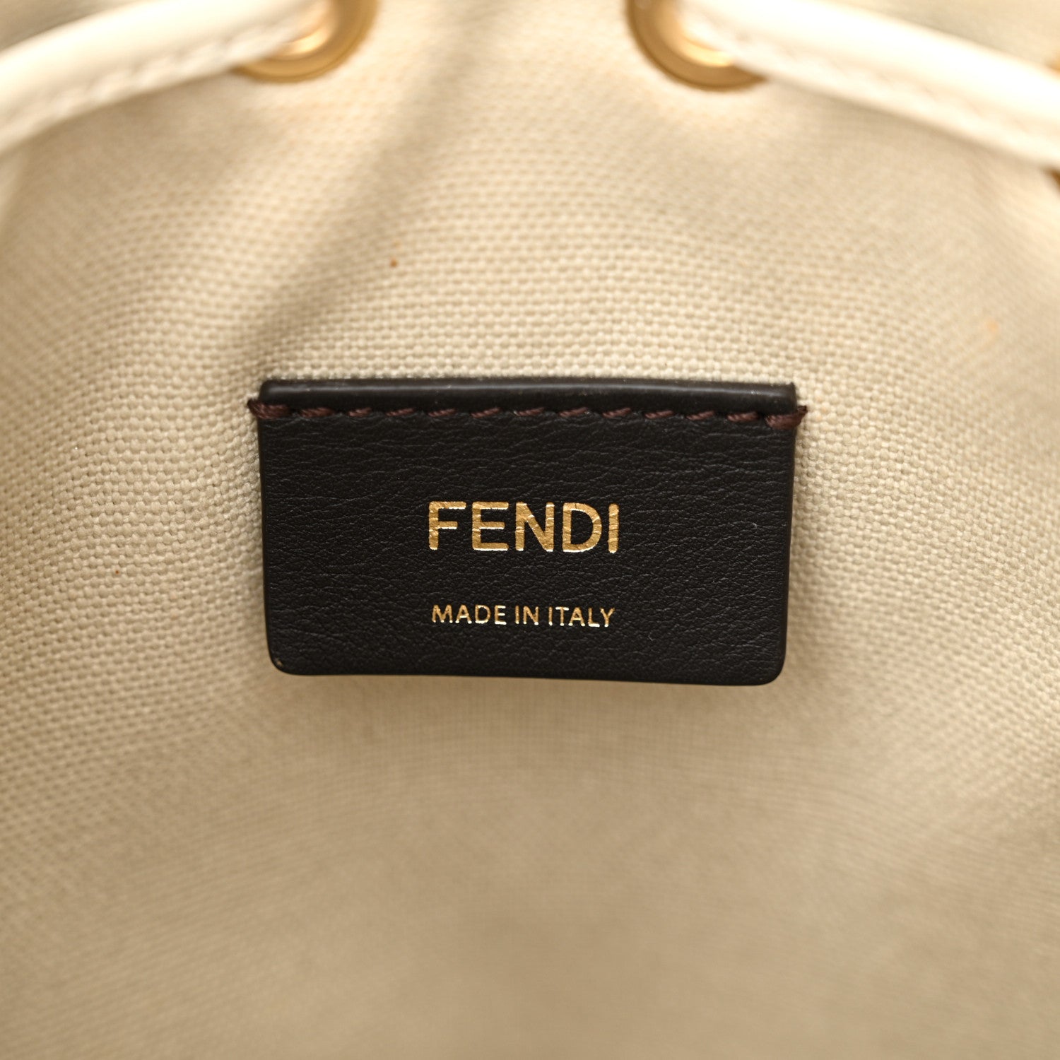 Fendi Canvas Nappa F is Fendi FF Embroidered Mini Mon Tresor Bucket Bag White Ice 6 of 12
