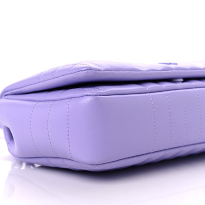 Burberry Lambskin Quilted Small Lola Bag Soft Violet 7 of 11