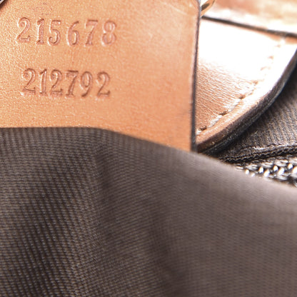 Gucci Calfskin Monogram Web Large Tote Brown 6 of 14