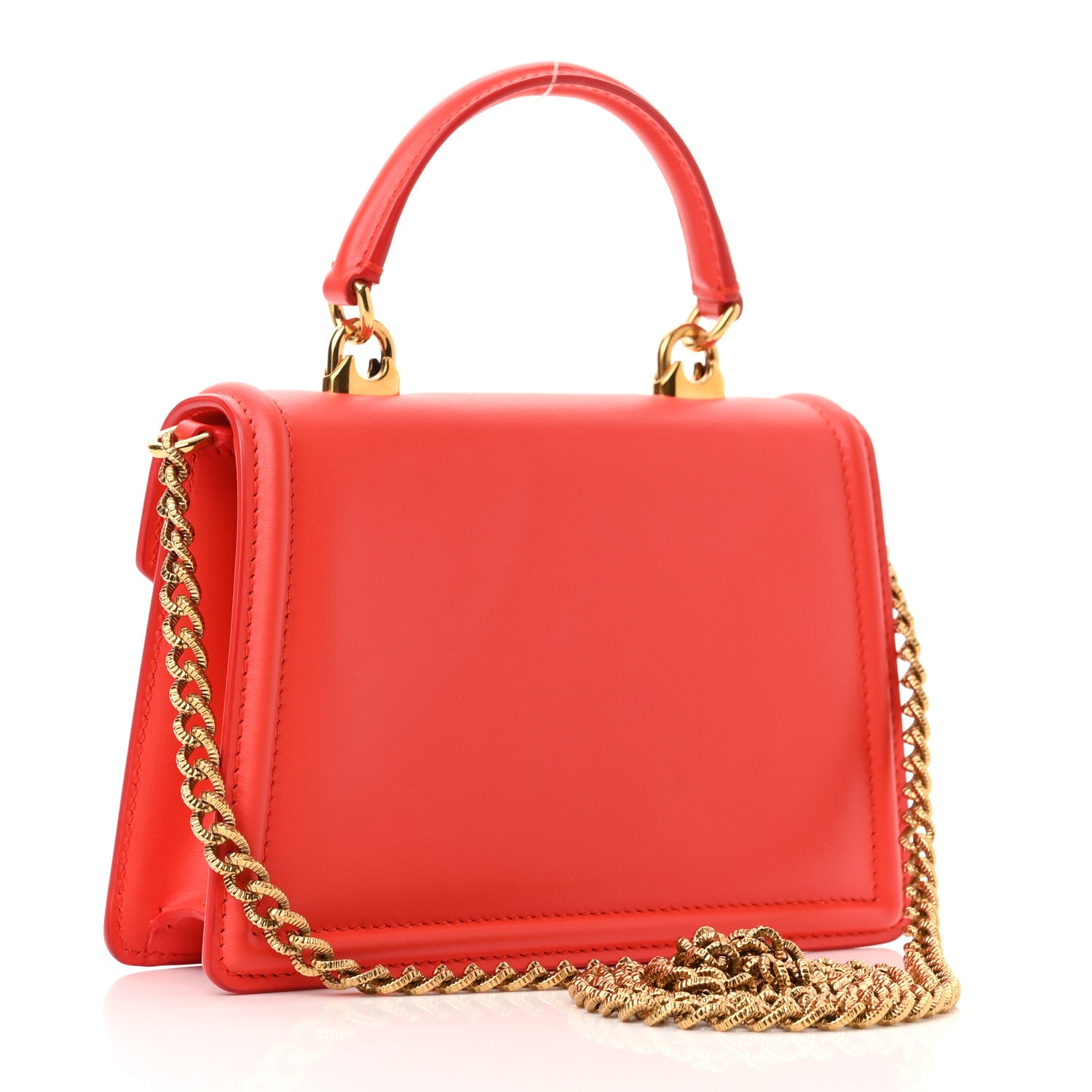 Dolce & Gabbana Smooth Calfskin Small Devotion Envelope Top Handle Bag Red 2 of 10