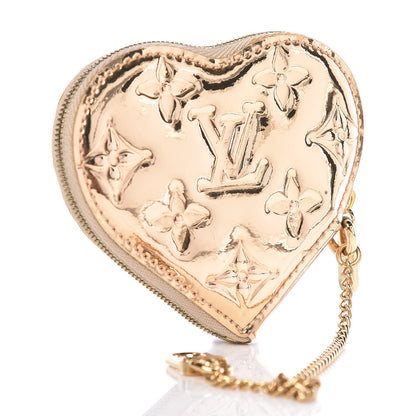 Louis Vuitton Monogram Miroir Heart Coin Purse Gold 3 of 8