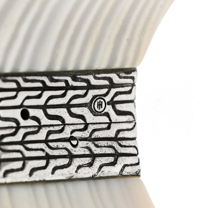 John Hardy Sterling Silver White Agate Cuff Bracelet 12 of 12
