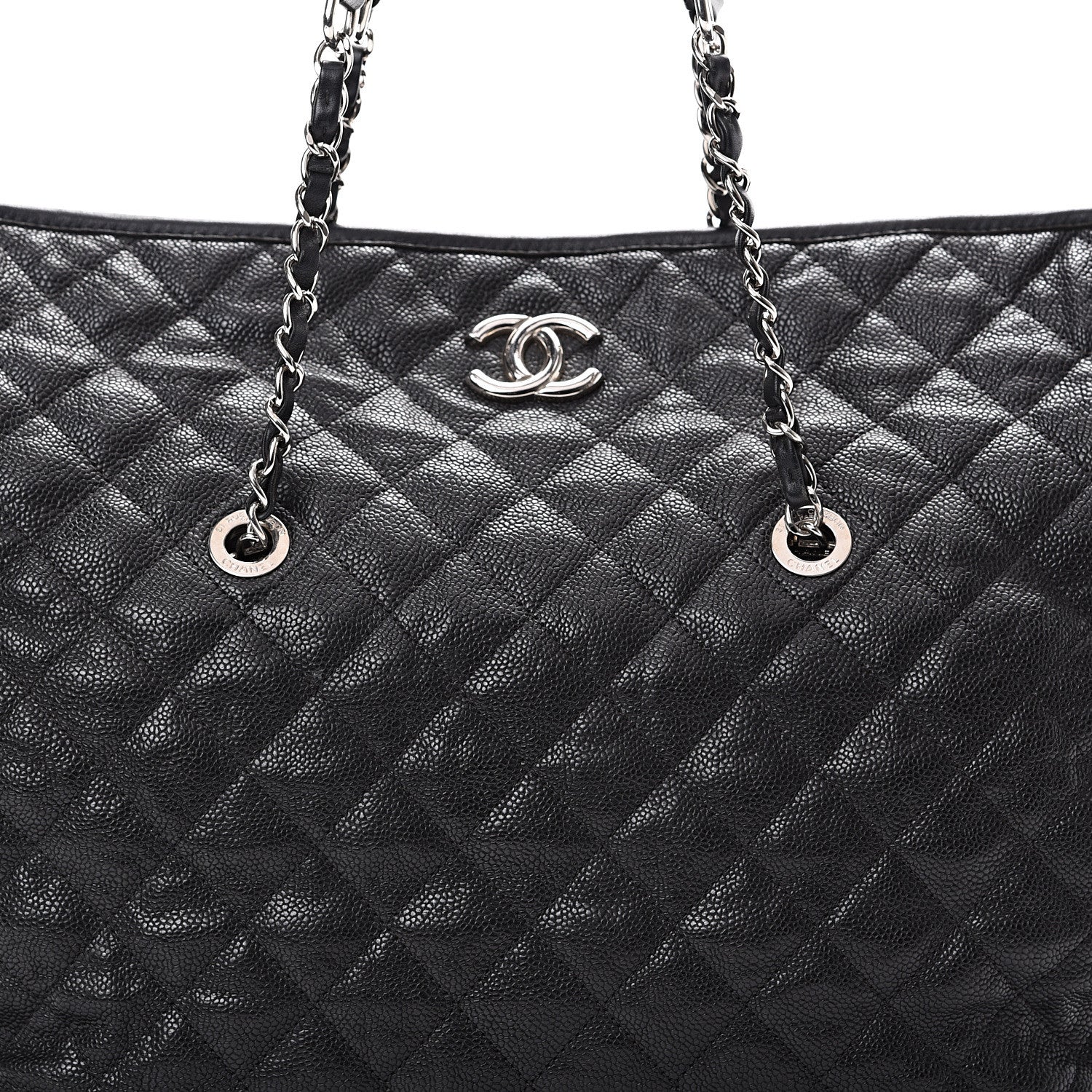 Chanel Caviar Quilted French Riviera Shouler Bag Black 7 of 14