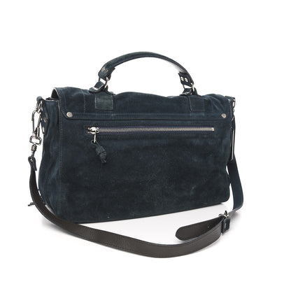 Proenza Schouler Suede Fringe Medium PS1 Satchel Blue 2 of 10