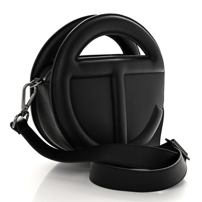 Telfar Vegan Leather Round Circle Bag Black 3 of 9