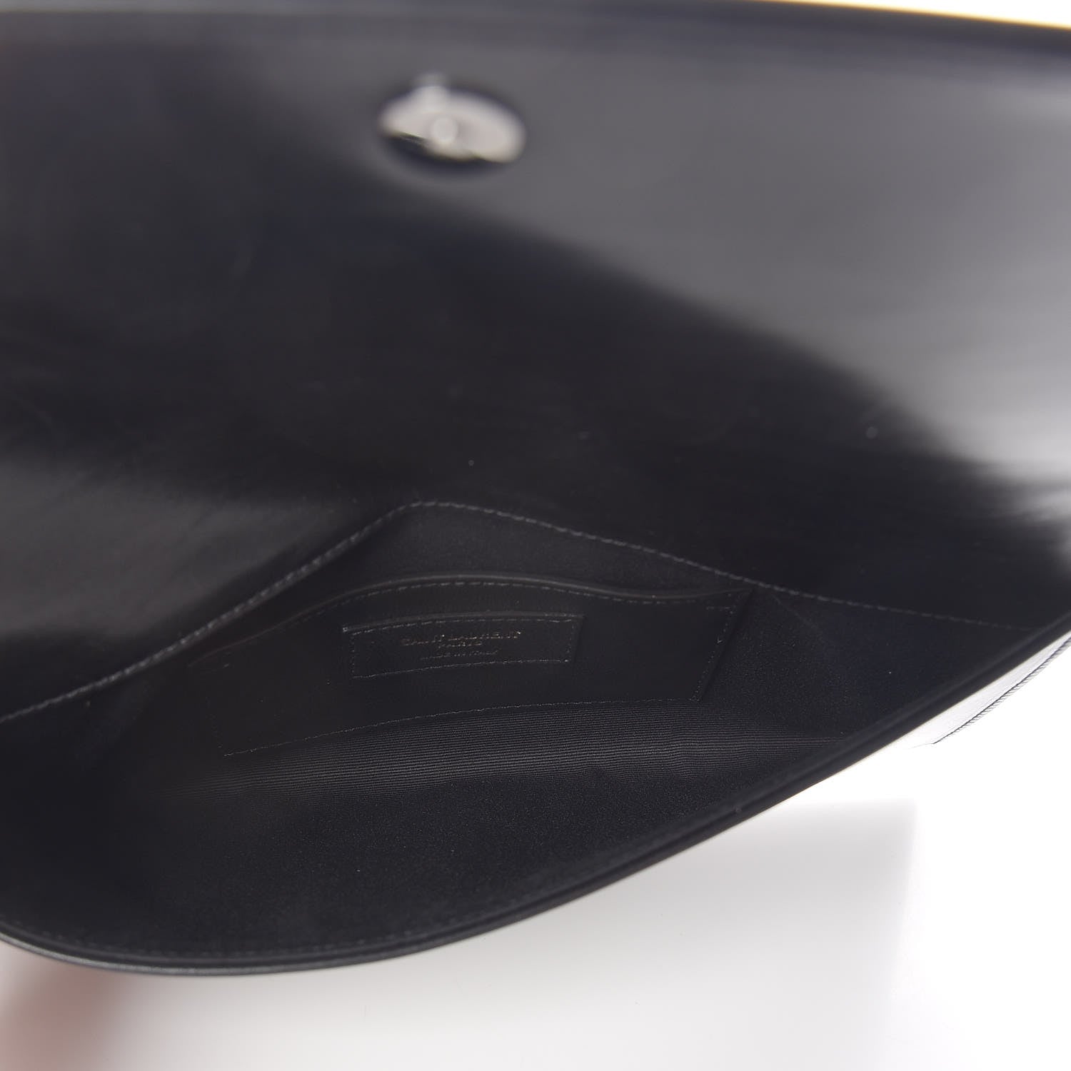 Saint Laurent Calfskin Monogram Smoking Clutch Black 5 of 7