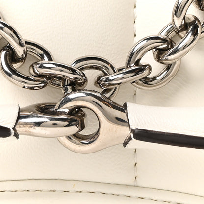 Gucci Nappa Vertical Matelasse Small Maxi Horsebit Chain Shoulder Bag Great White 8 of 10
