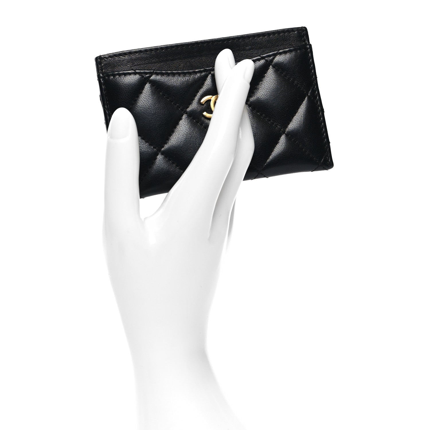 Chanel Lambskin Quilted Card Holder Black 2 of 10