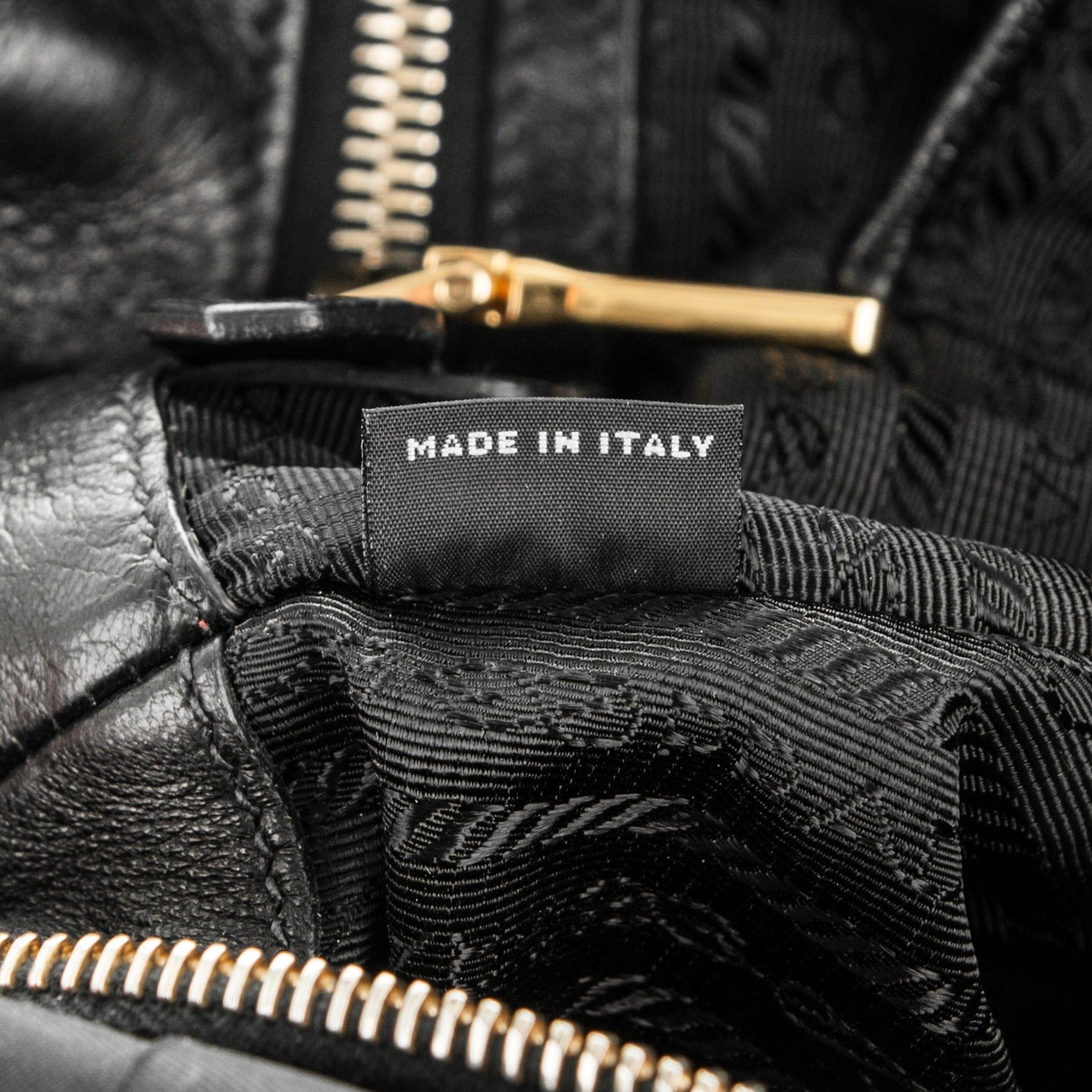 Tessuto Nylon Gaufre Tote Nero Black