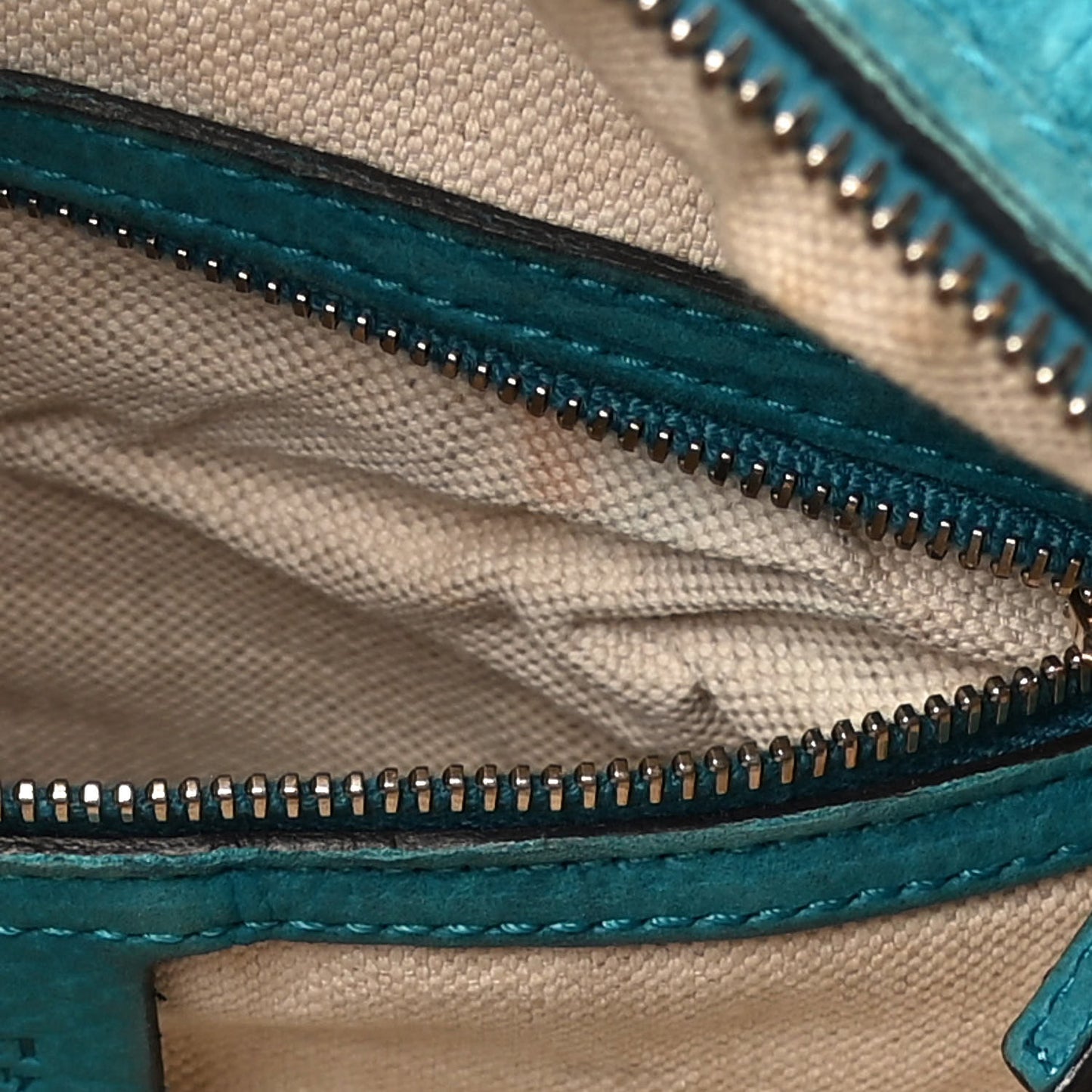 Calfskin Vintage Web Medium Boston Teal
