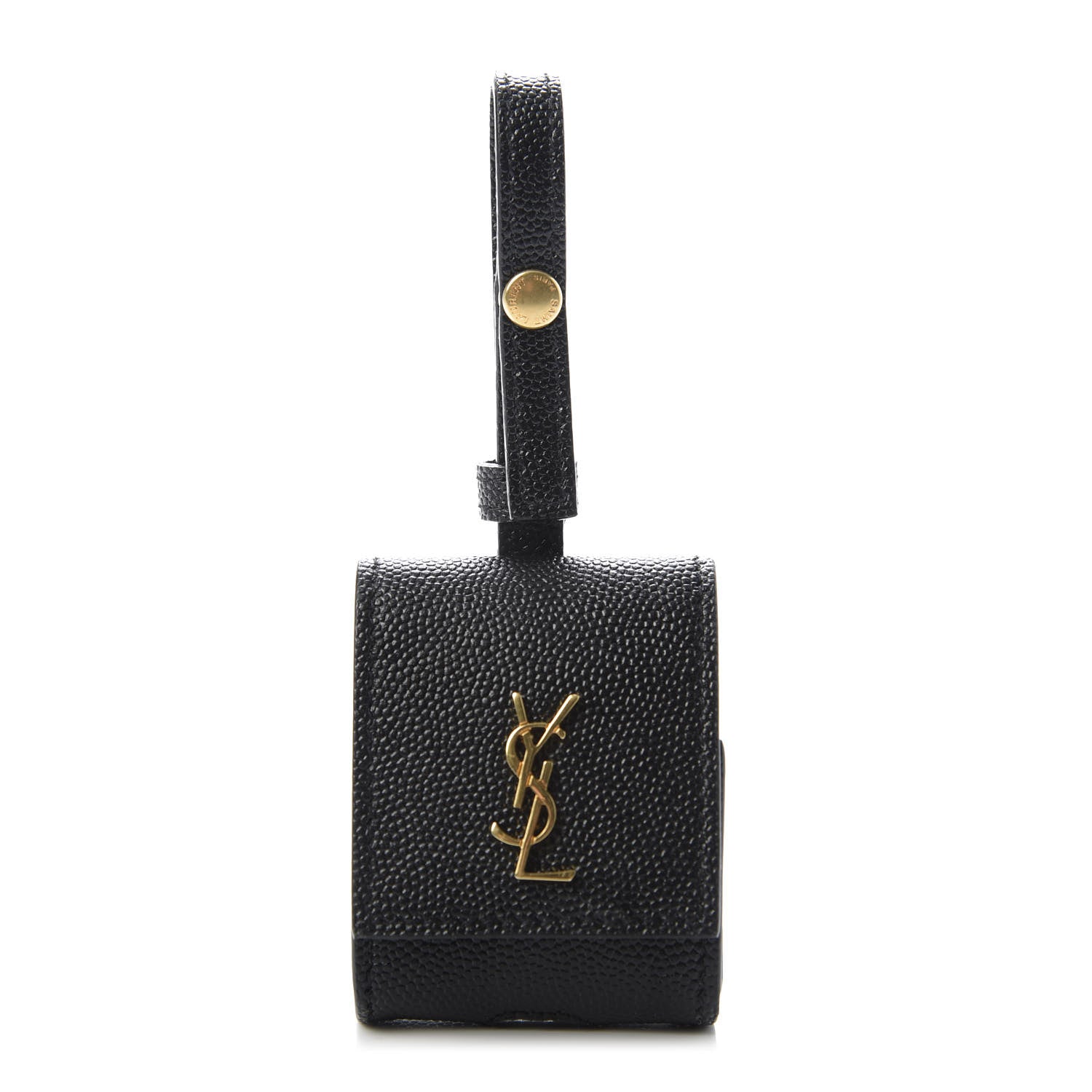 Saint Laurent Grain De Poudre Monogram Airpods Case Black 1 of 6