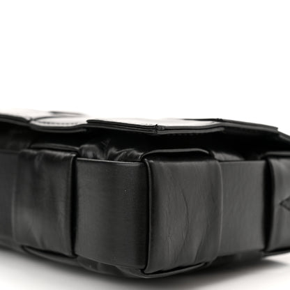 Bottega Veneta Paper Calfskin Maxi Intreccio Cassette Crossbody Bag Black 10 of 10