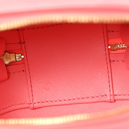 Chanel Lambskin Quilted CC Bubble Vanity Case With Chain Pink 5 of 12