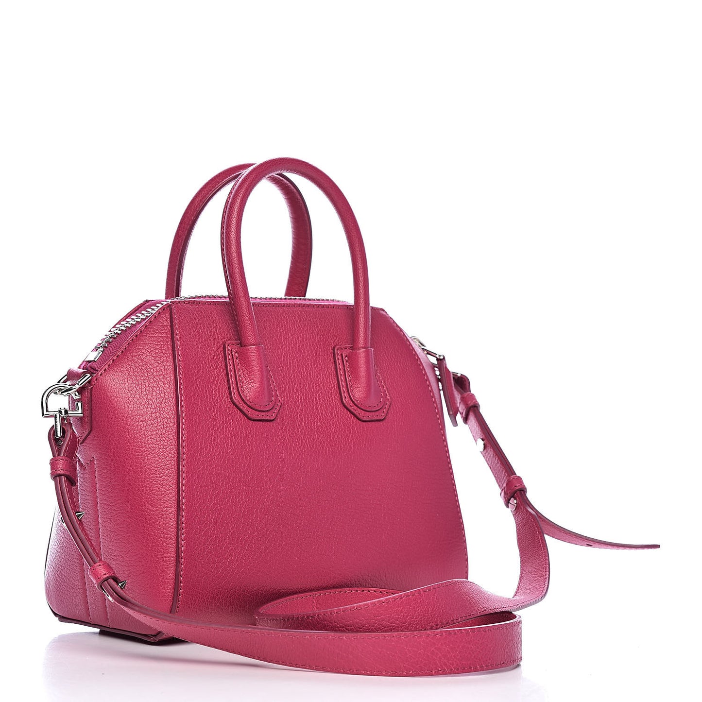 Sugar Goatskin Mini Antigona Fushia