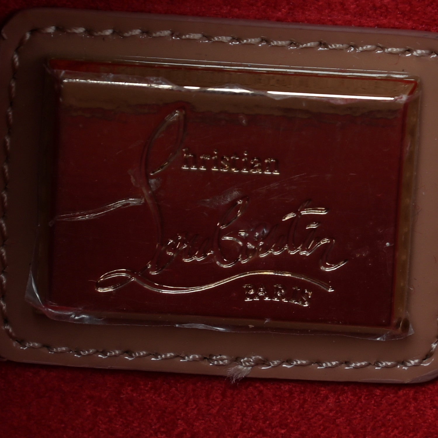 Christian Louboutin Patent Vero Dodat Clutch Nude 8 of 10