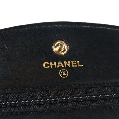 Chanel Caviar Timeless CC Wallet On Chain WOC Black 6 of 12