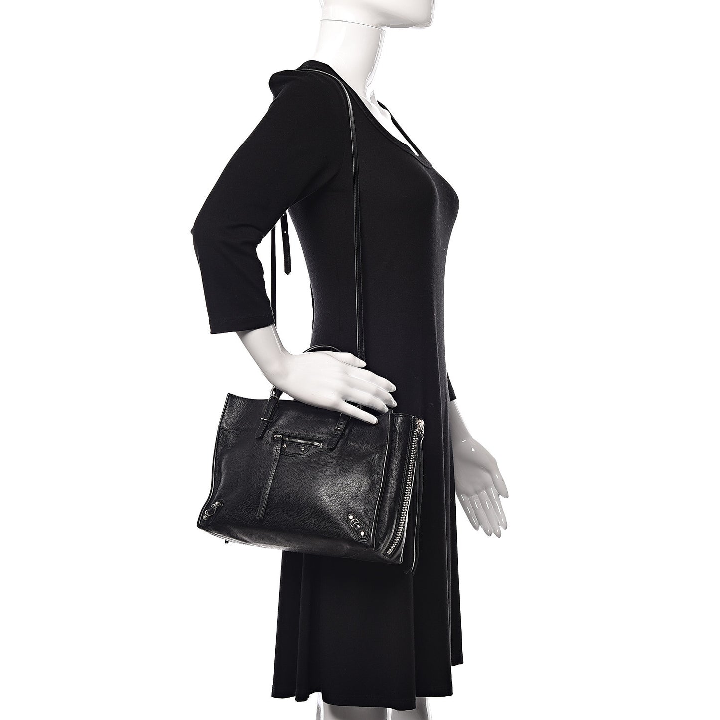 Veau Papier A6 Zip Around Tote Black