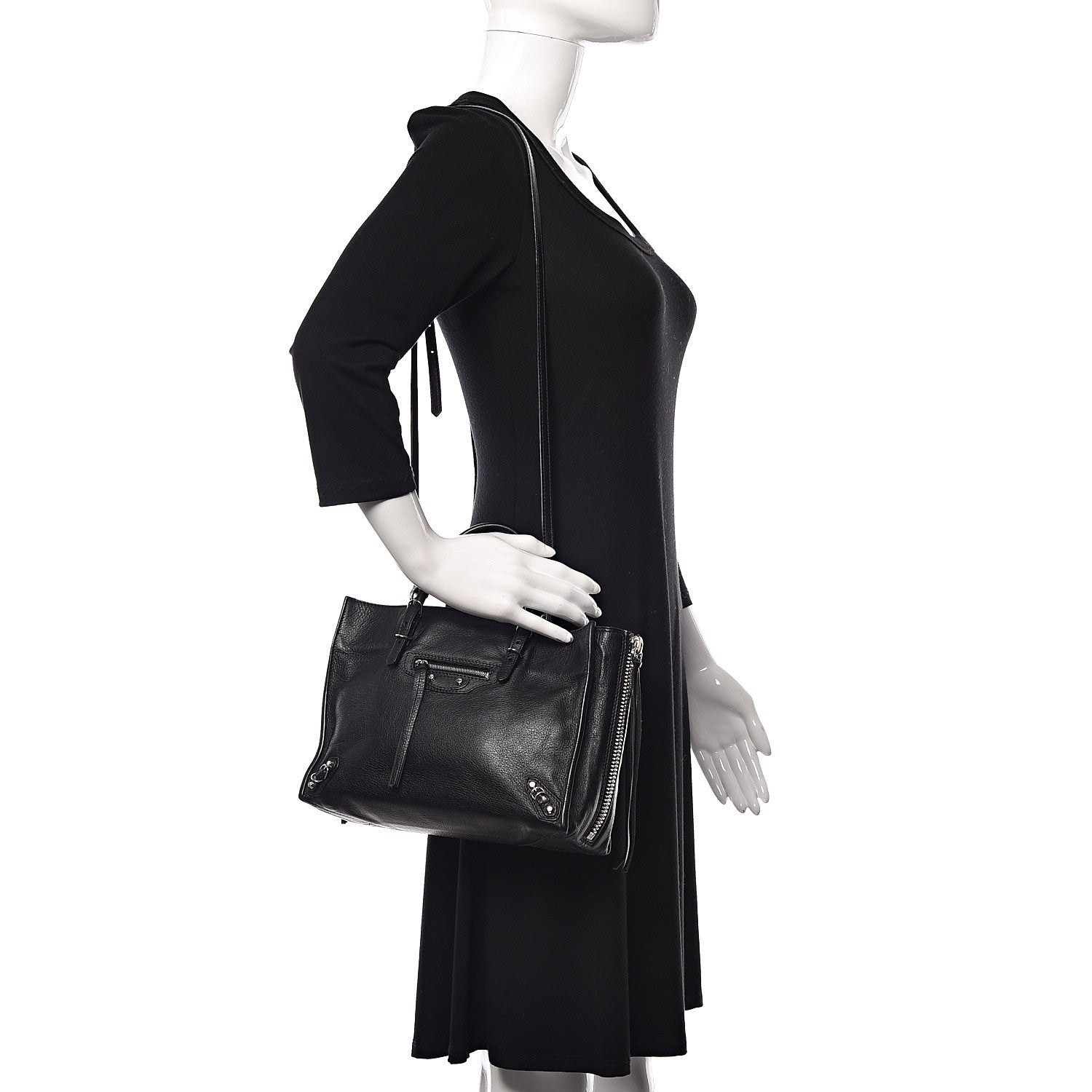 Balenciaga Veau Papier A6 Zip Around Tote Black 2 of 11
