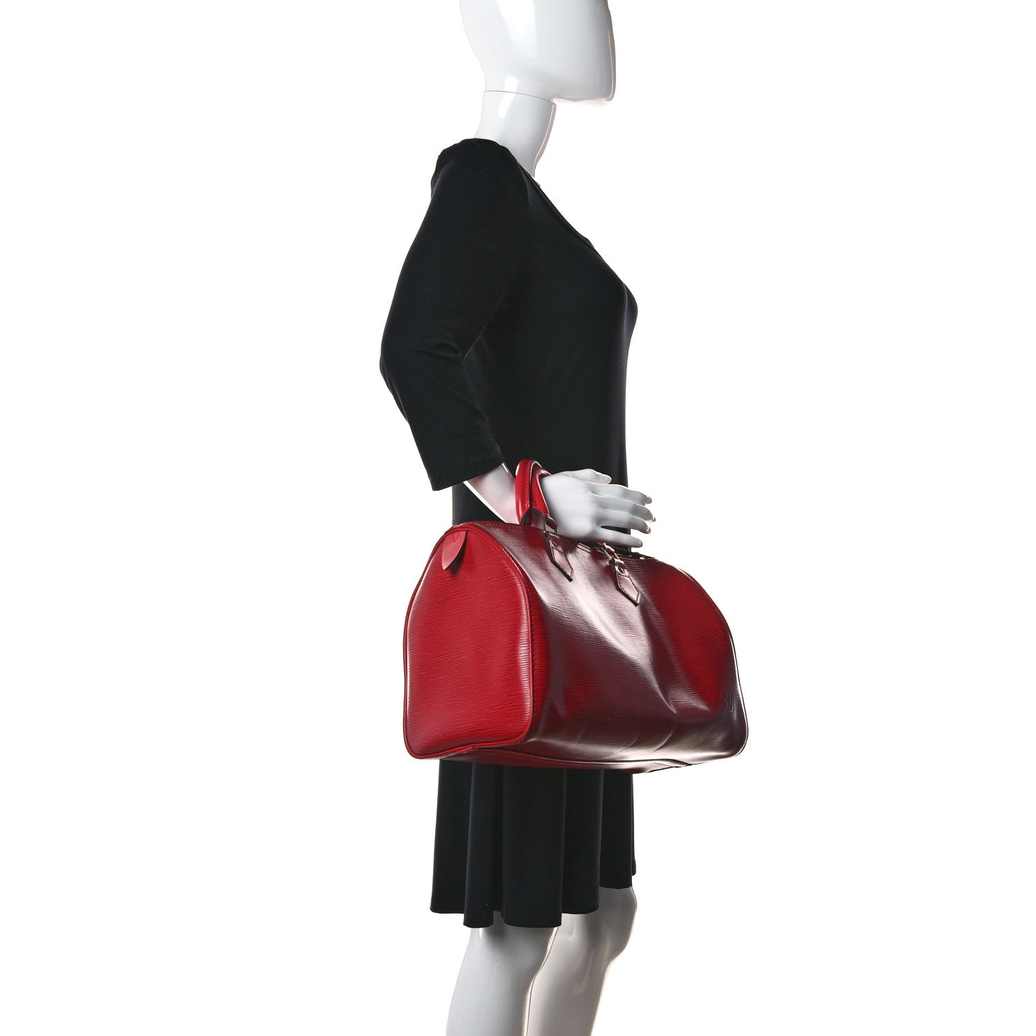 Louis Vuitton Epi Speedy 30 Castillan Red 2 of 12