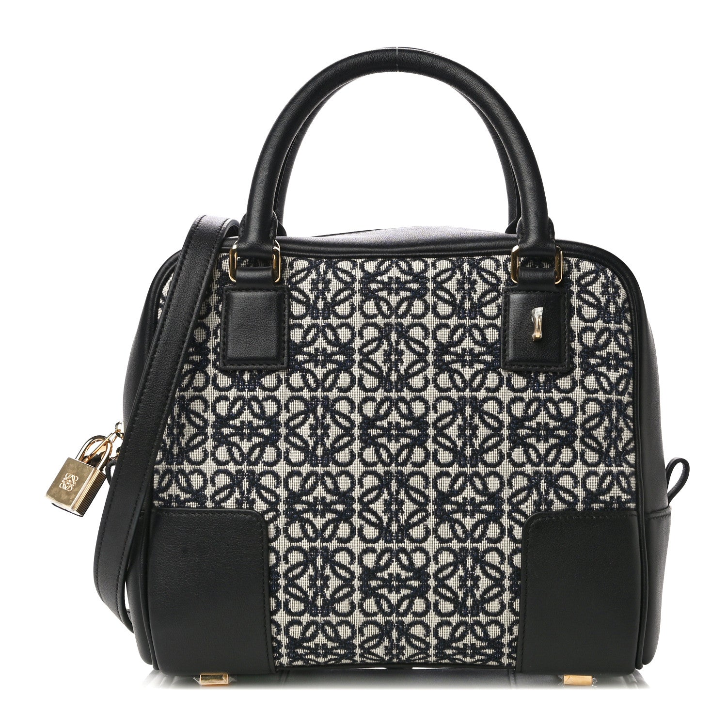 Loewe Jacquard Anagram Calfskin Amazona 19 Black Navy 1 of 17