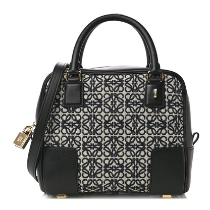 Loewe Jacquard Anagram Calfskin Amazona 19 Black Navy 1 of 17