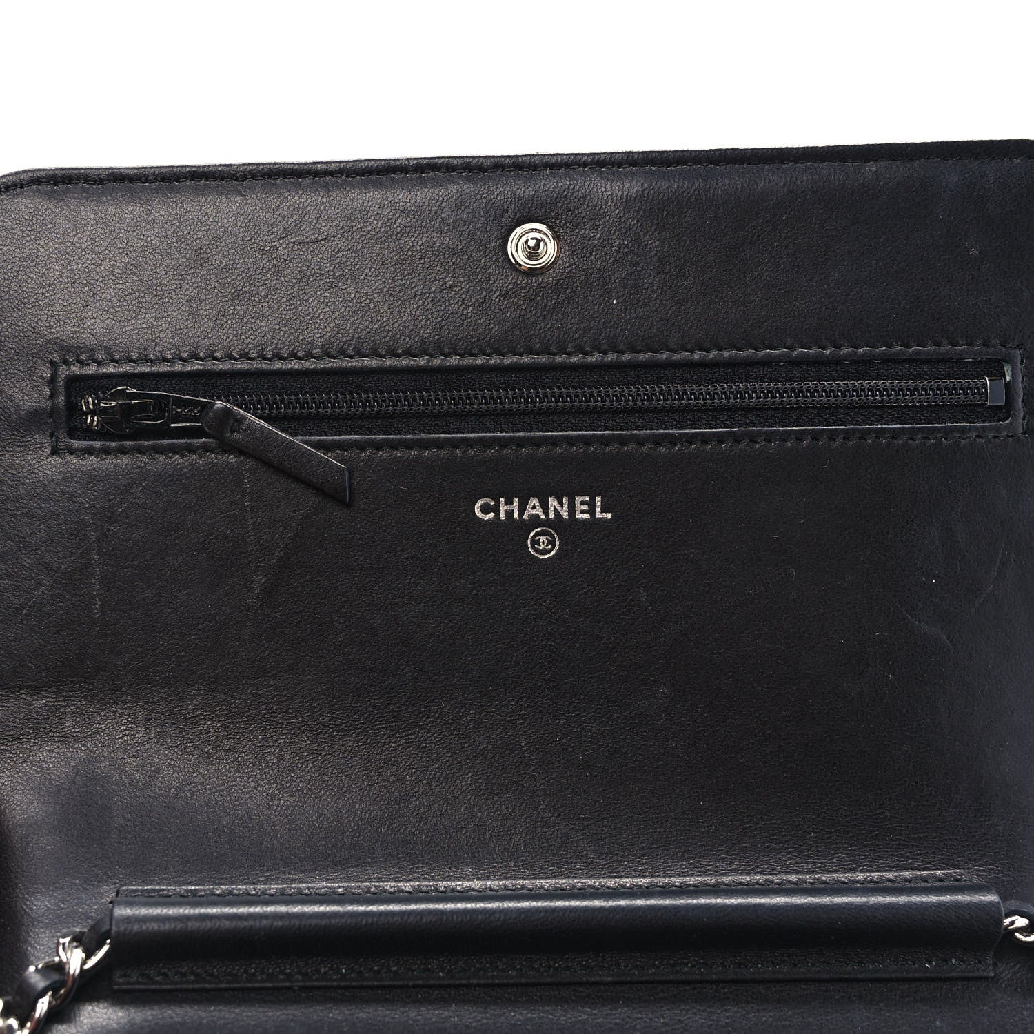 Chanel Canvas Quilted Fluo Boy Wallet On Chain WOC Black Grey Yellow 11 of 14
