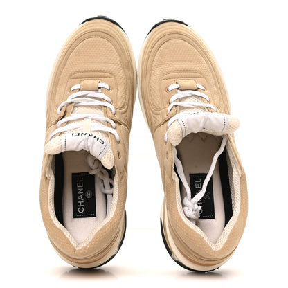 Chanel Fabric CC Womens Sneakers 40 Beige 2 of 9