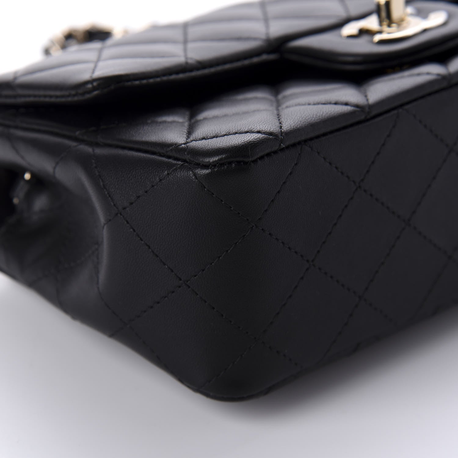 Chanel Lambskin Quilted Mini Rectangular Flap Black 6 of 11
