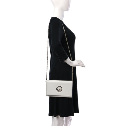 Fendi Vitello Liberty Lucido F is Fendi Wallet on Chain White 2 of 10