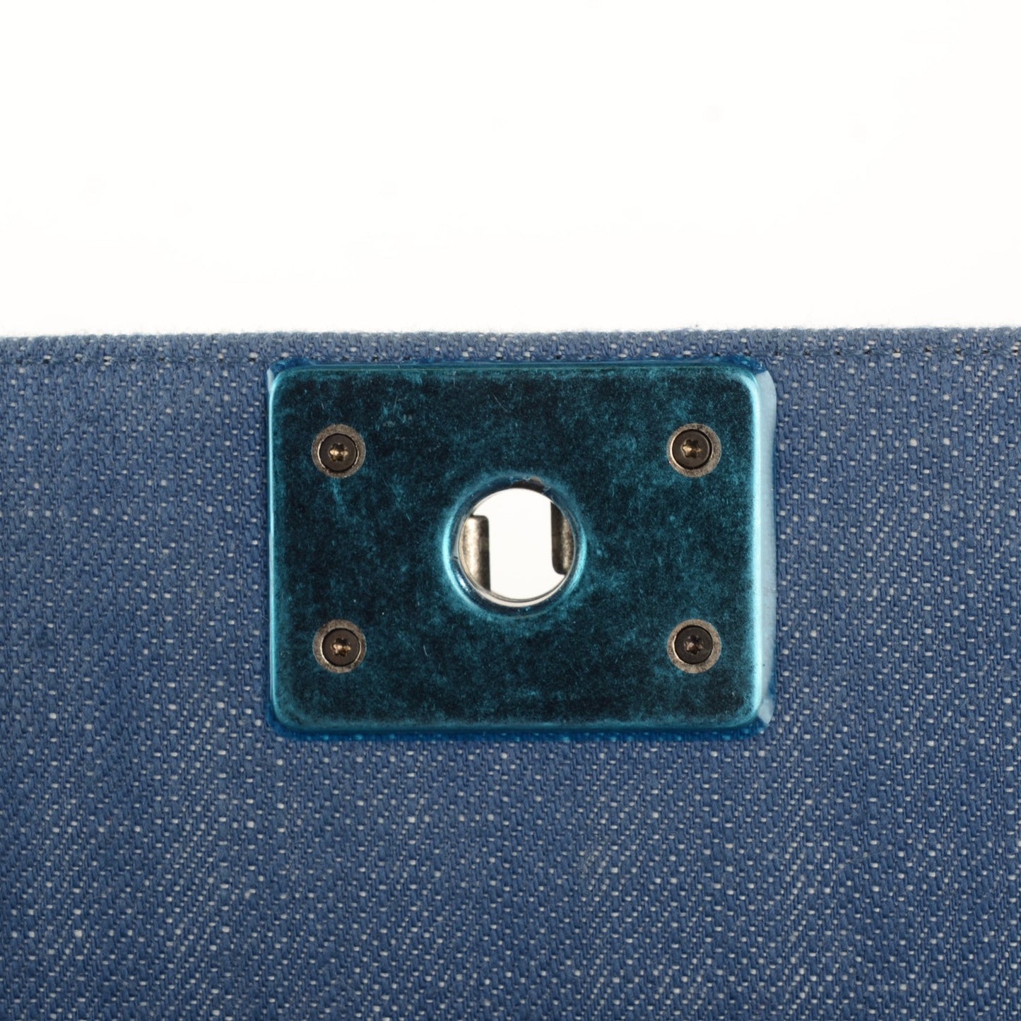 Denim Chevron Small Boy Flap Blue