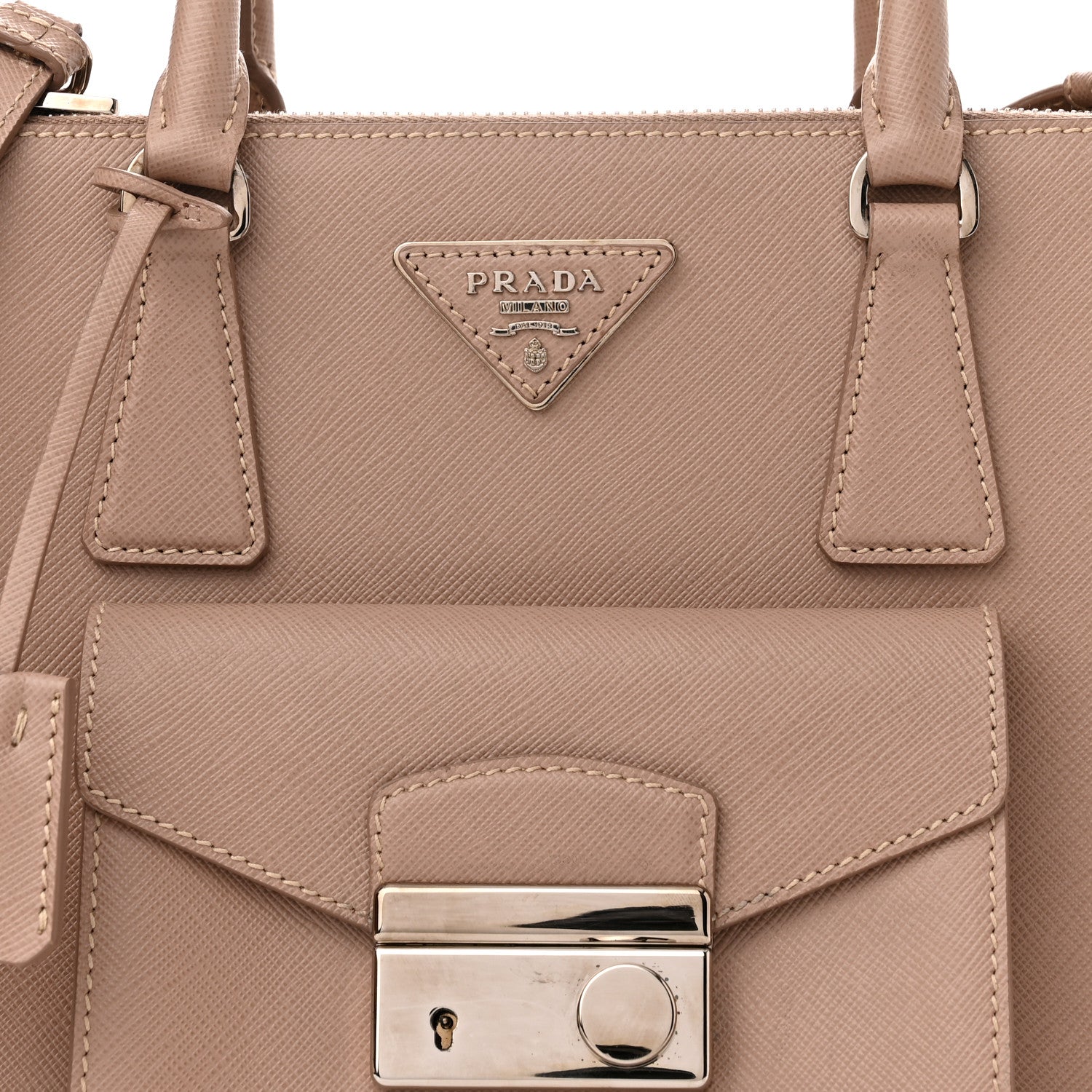 Prada Saffiano Lux Galleria Front Pocket Tote Cammeo 9 of 12