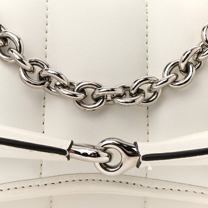 Gucci Nappa Vertical Matelasse Small Maxi Horsebit Chain Shoulder Bag Great White 12 of 13