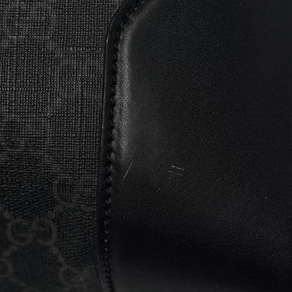 Gucci Soft GG Supreme Monogram Appia Calfskin Web Large Carry On Duffle Bag Black Grey 15 of 15
