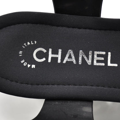 Chanel Rubber Platform Sandals 40 Black 6 of 7