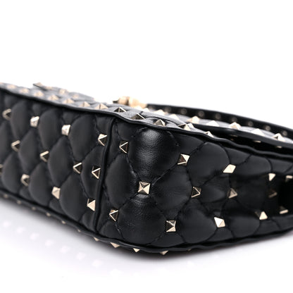 Valentino Garavani Lambskin Small Rockstud Spike Shoulder Bag Black 8 of 8
