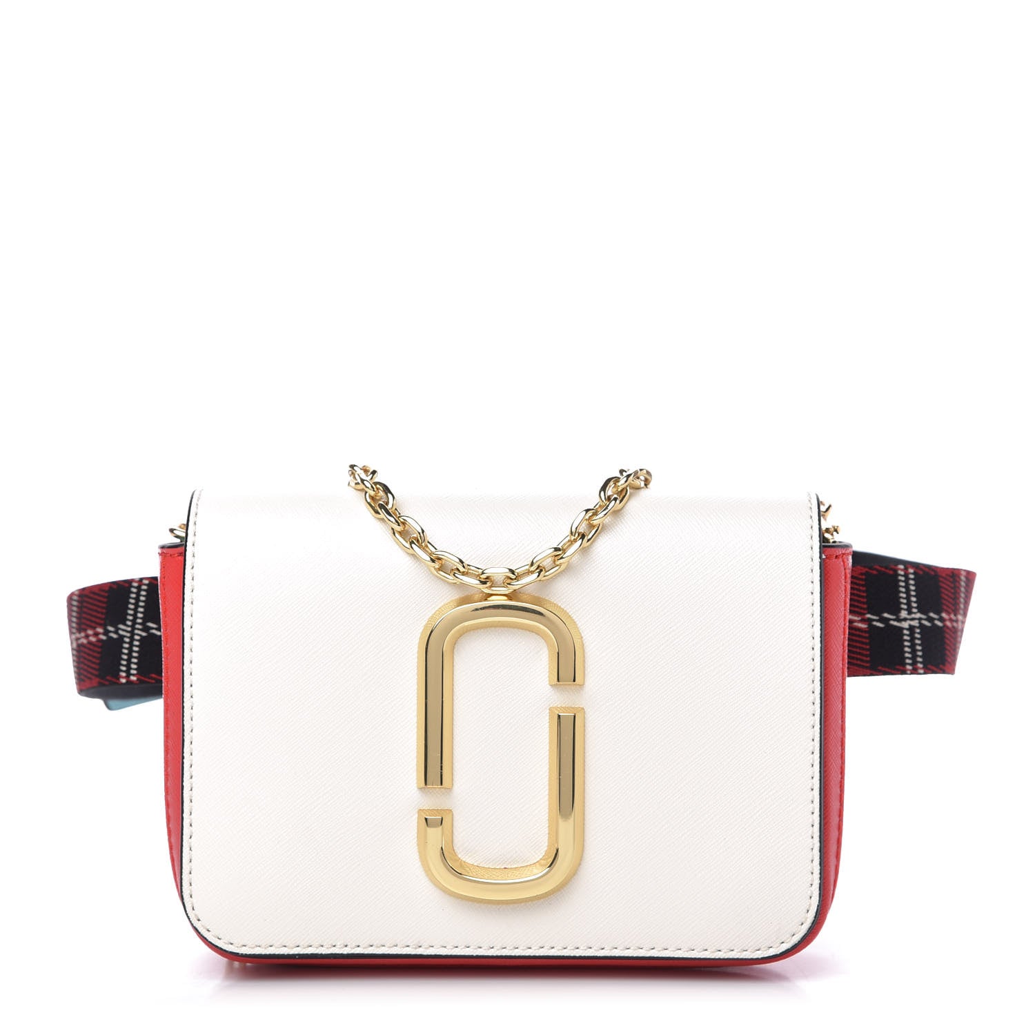 Marc Jacobs Saffiano Hip Shot Convertible Crossbody Bag Porcelain Multi 1 of 11