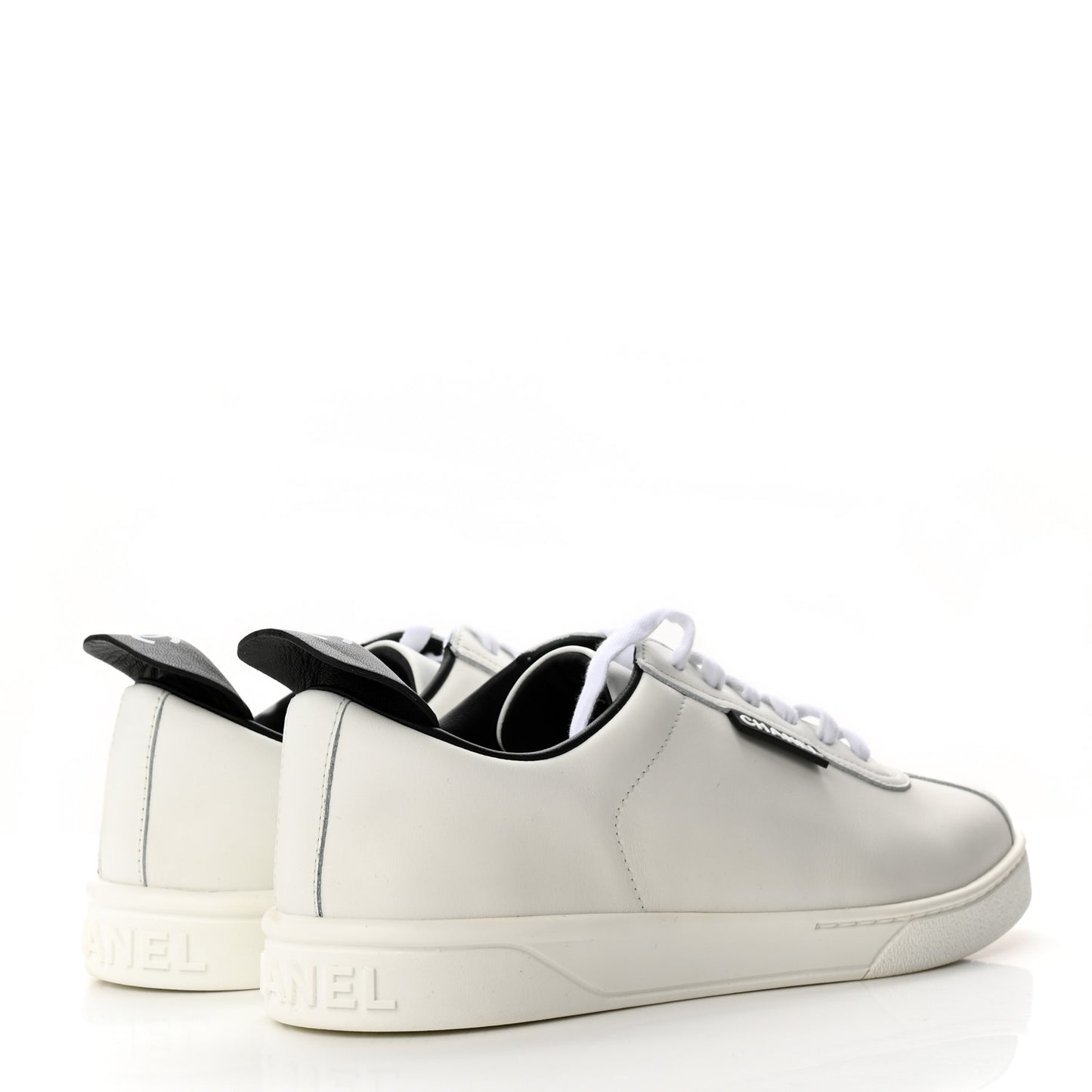 Calfskin CC Womens Sneakers 38 White