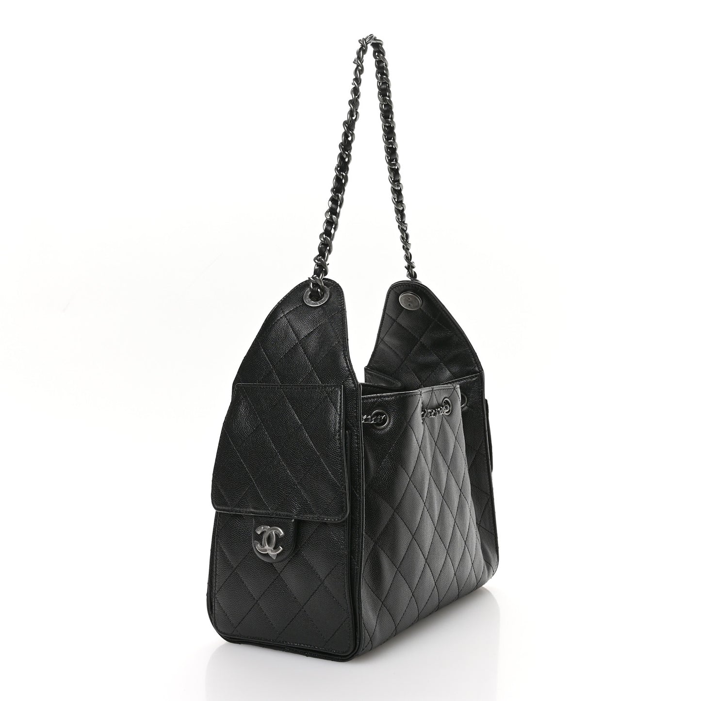 Caviar Quilted Small Chanel 25 Handbag Black
