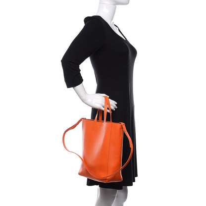 Celine Grained Calfskin Small Vertical Cabas Orange 3 of 10