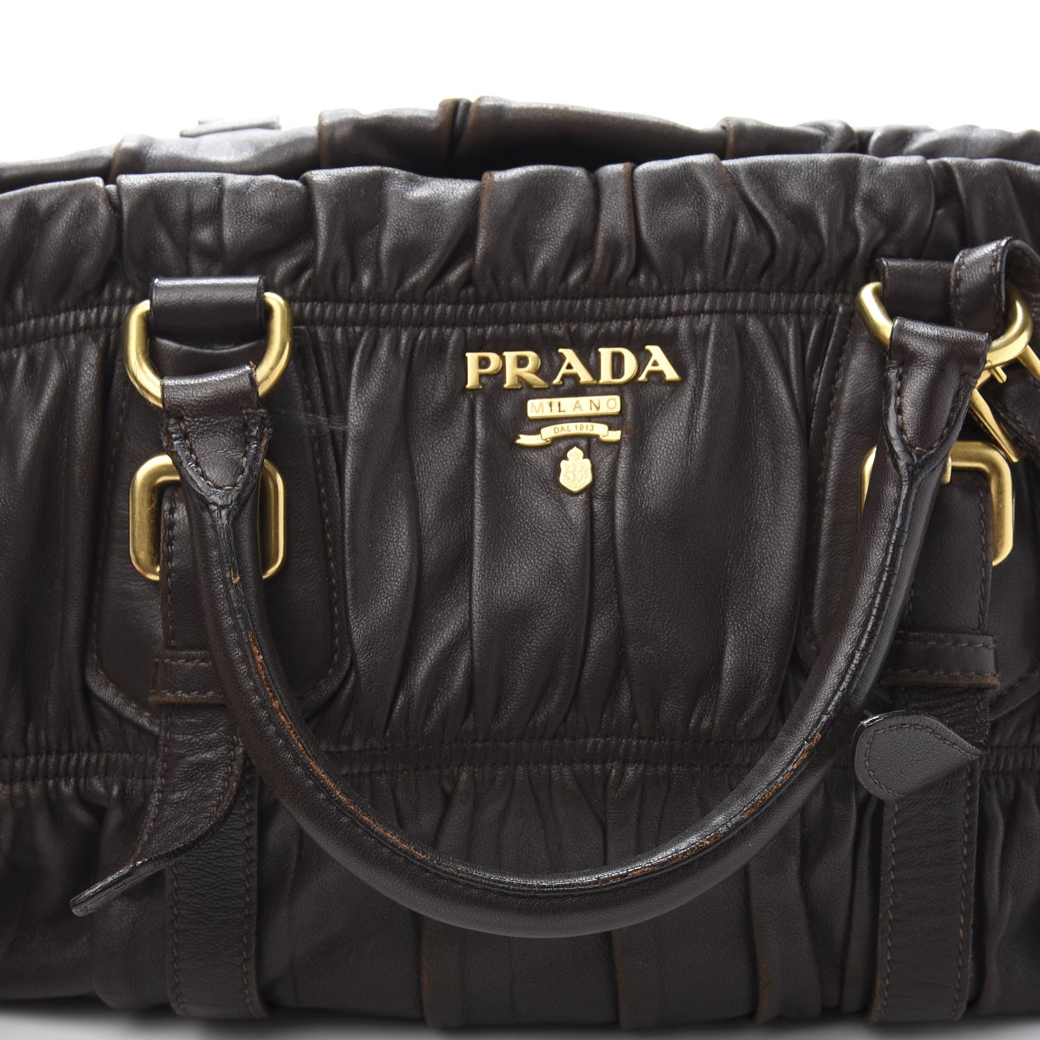 Prada Nappa Gaufre Shopping Satchel Caffe 17 of 18